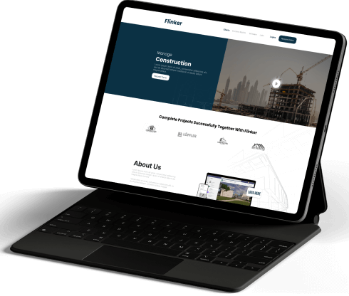 Flinker construction company cross-platform mobile app design